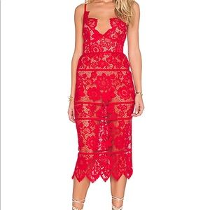 For Love and Lemons Gianna Dress Red